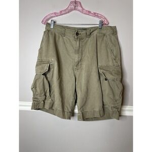 Vintage Polo Ralph Lauren Kakhi Safari Cargo Shorts Military‎ Mens 35 Khaki
